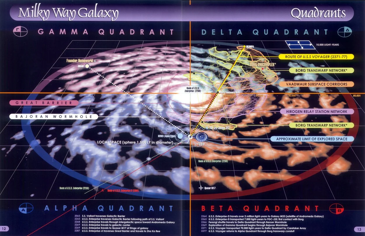 Carte galaxie Star Trek